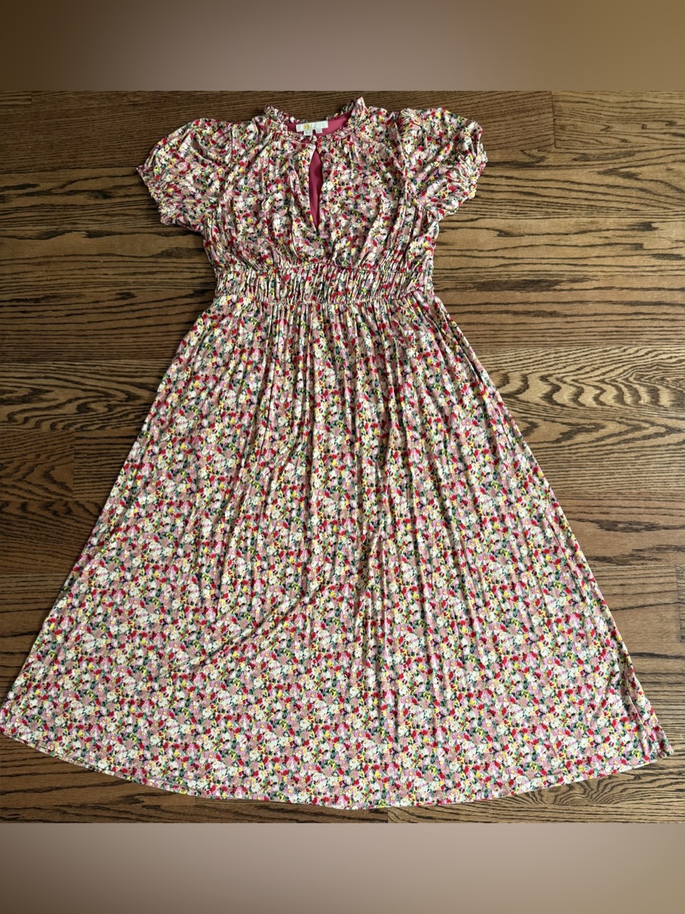 Women Boden Floral Maxi Dress in Pink & Multicolor Size 8